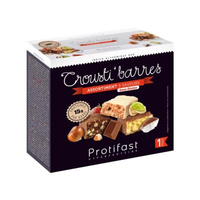 Assortiment de barres protéinées 5 saveurs Protifast